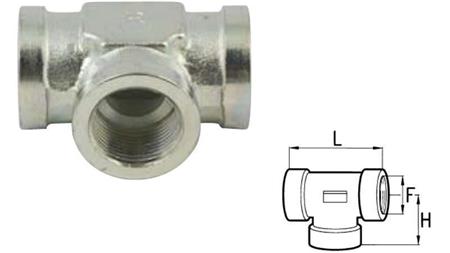 HYDRAULISK T STYKKE HUN-HUN 3/8