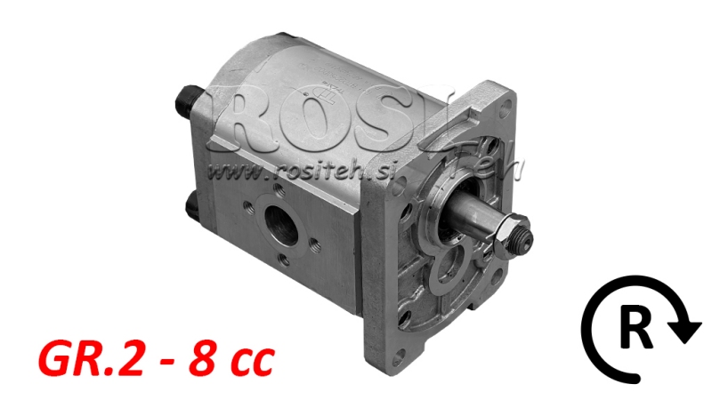 HYDRAULIKPUMPE GR.2 8 CC HØJRE - FLANGER