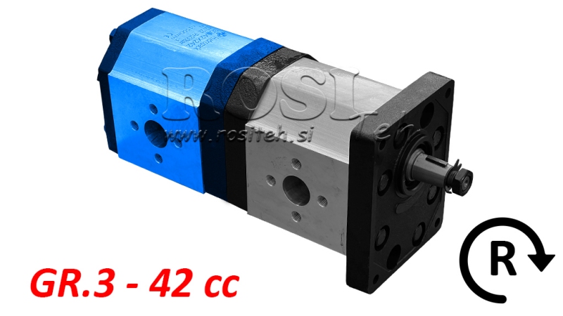 HYDRAULISK PUMPE 30C42X242 BAG. GR.3 42 CC HØJRE