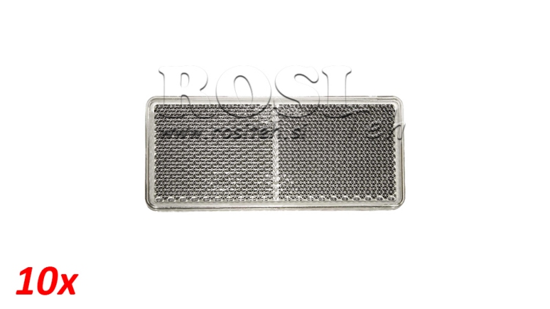 REKTANGULÆR REFLEKTOR HVID 105X48 (10PCS)