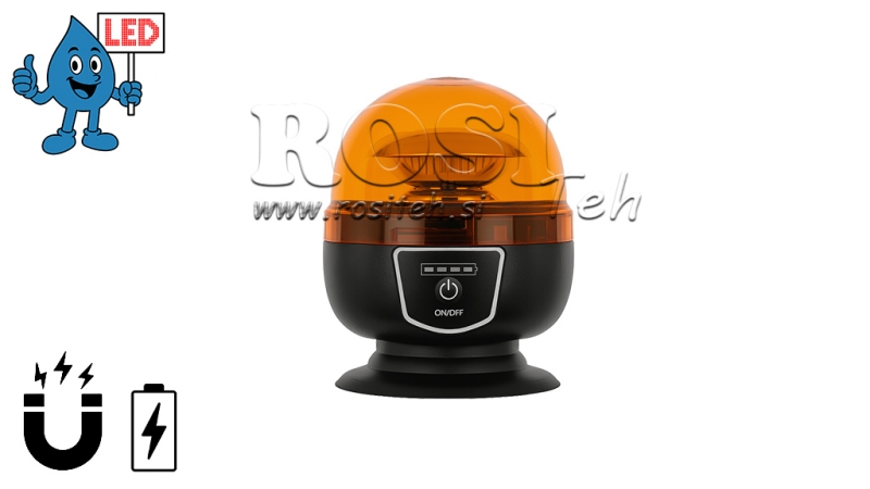 LED ROTERENDE MAGNETISK LYS - BATTERI