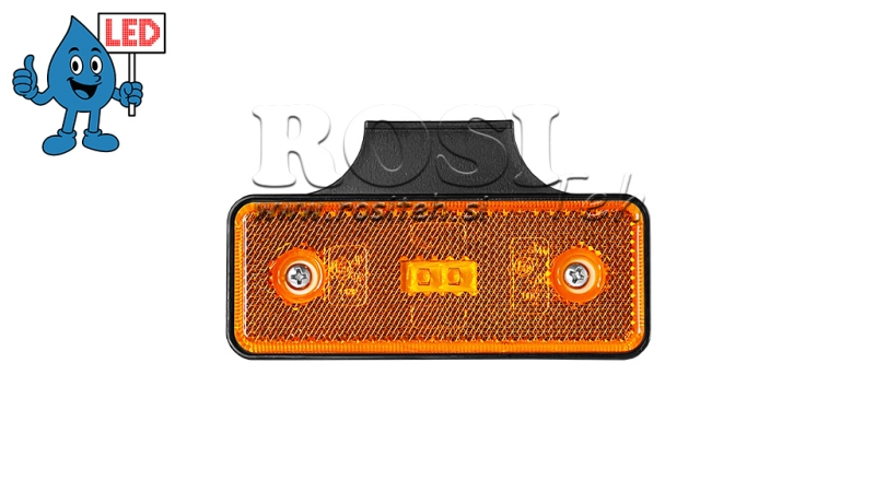 LED MARKERINGSLYS ORANGE 12V