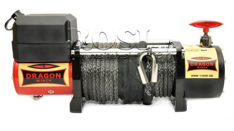 24 V ELEKTRISK WINCH DWM 13000 HD - 5897 kg - SYNTHETISK REB