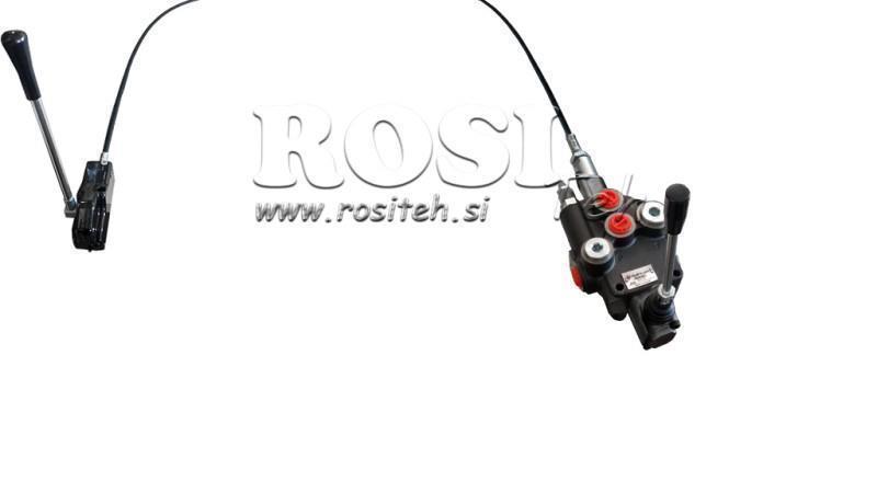 JOYSTICK DOBBELT HÅNDTAG 2.5 m HYDRAULISK VENTIL 1xP80 liter.