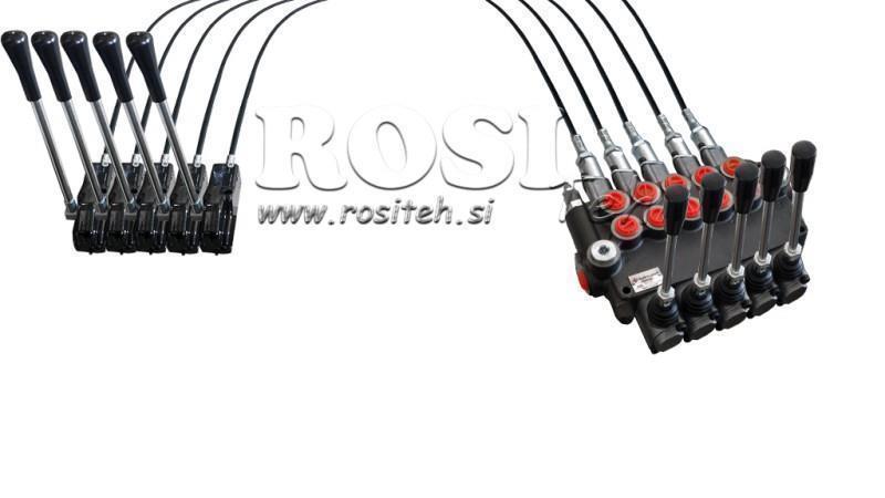 JOYSTICK DOBBELT HÅNDTAG 2.5 m HYDRAULISK VENTIL 5xP80 liter.