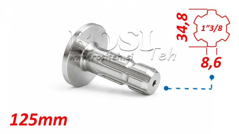 KARDANADAPTER MED FLANGE 1-3/8 (125 mm)