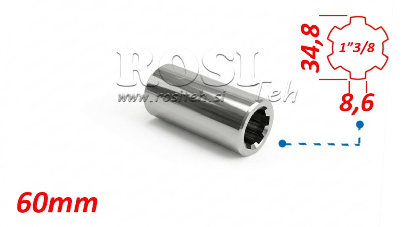 KARDANADAPTER BØSNING 1-3/8 (60 mm)