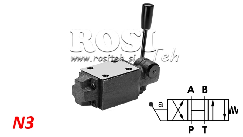 HYDRAULIK HÅNDBETJENING VENTIL CETOP N3