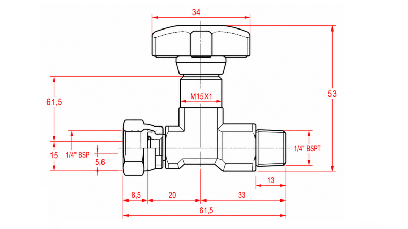 HYDRAULIKVENTIL TIL MANOMETER