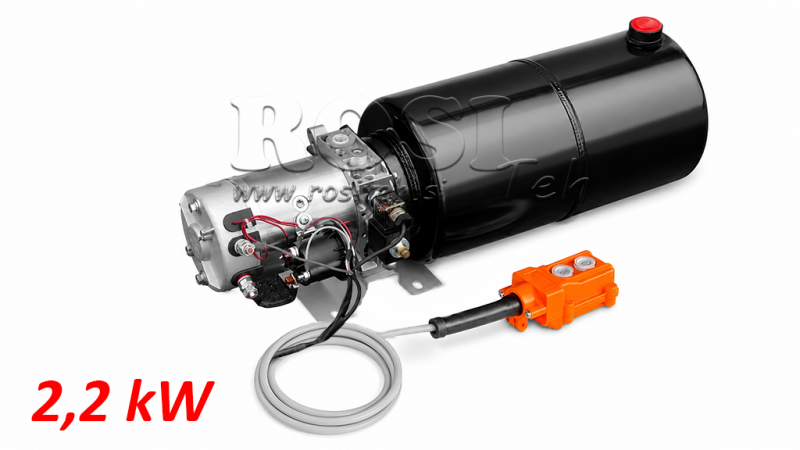 MINI HYDRAULISK POWER-PACK 24V DC - 2.2kW = 2.1cc - 12 lit