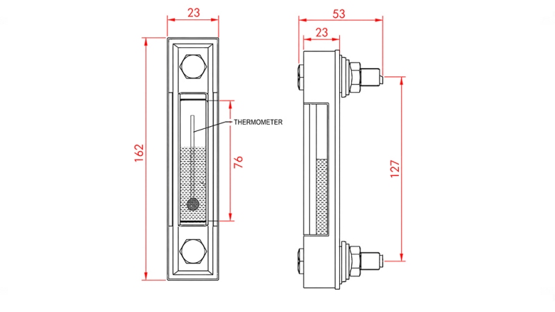 STOR TEMPERATURMÅLESKALA M12 - 127MM