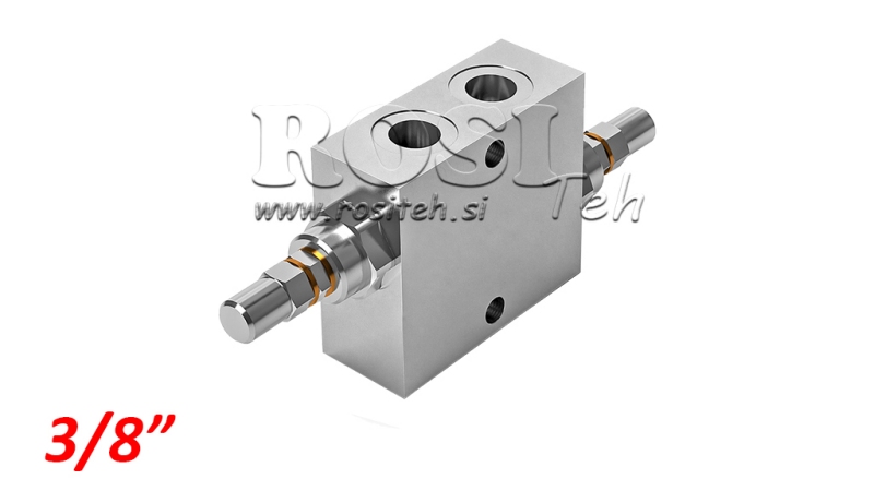HYDRAULISK TRYKREGULATOR DOBBEL VAU 3/8 10-180 BAR
