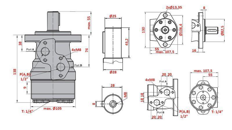 HYDRAULIC MOTOR MR 50