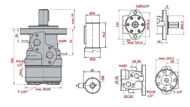 HYDRAULISK MOTOR MR 315
