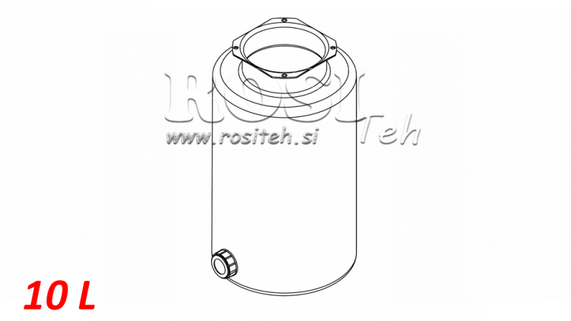 METAL TANK ROLL PP 10 LITER HORIZONTAL-VERTIKAL