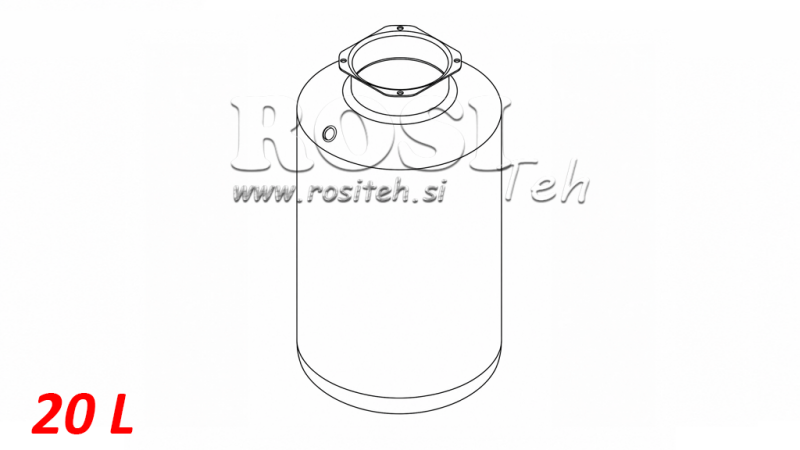 METAL TANK RULLE PP 20 LITER HORIZONTAL-VERTIKAL