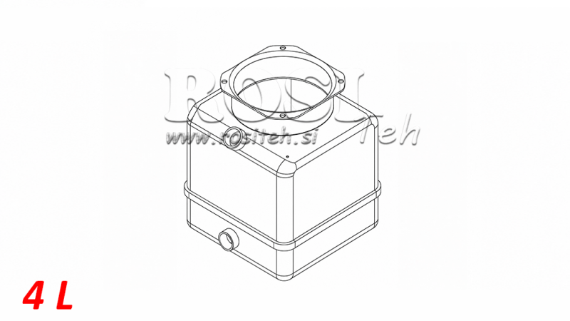 PVC TANK RULLE PP 4 LITER HORIZONTAL-VERTIKAL