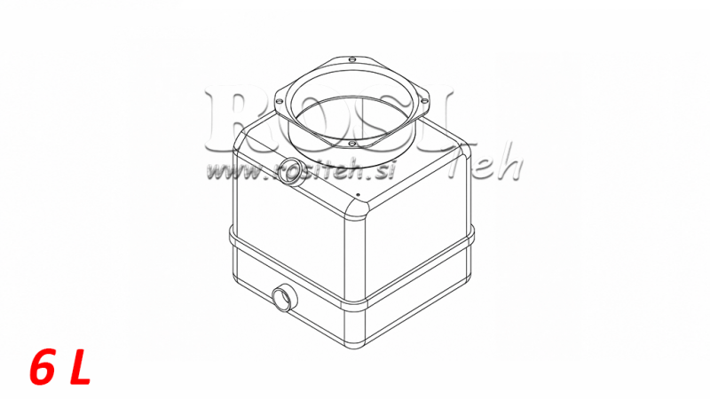 PVC RULLE RESERVOIR PP 6 LITER HORIZONTAL-VERTIKAL