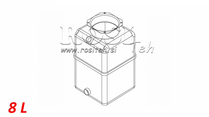PVC ROLL RESERVOIR PP 8 LITRE HORIZONTAL-VERTICAL