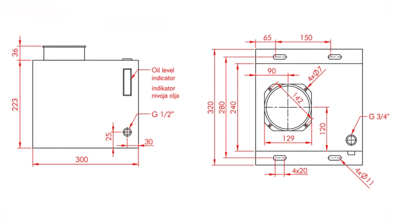 METAL RESERVOIR BOX PP 15 LITRE HORIZONTAL-VERTICAL