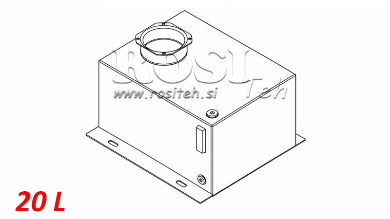 METAL RESERVOIR BOX PP 20 LITRE HORIZONTAL-VERTICAL