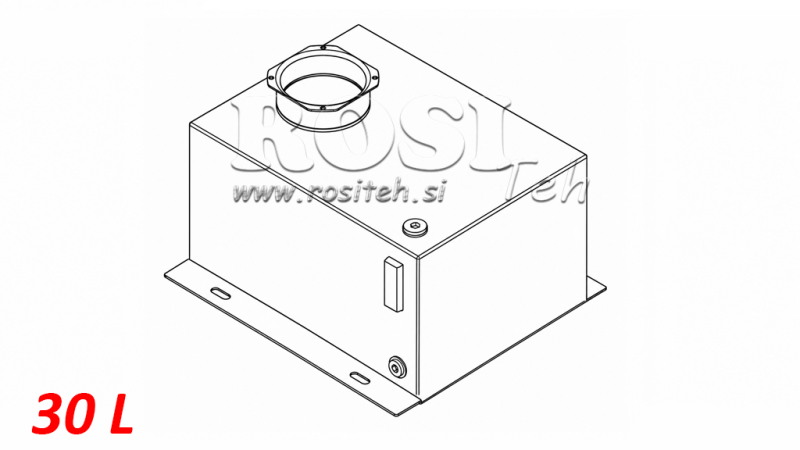 METAL RESERVOIR BOX PP 30 LITRE HORIZONTAL-VERTICAL
