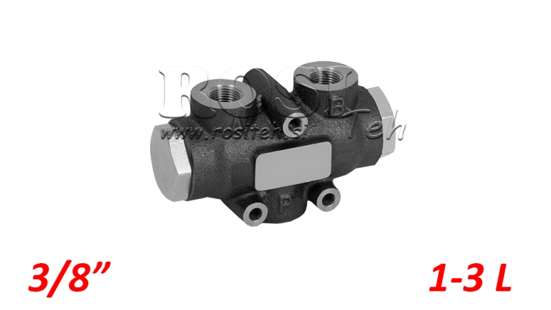 HYDRAULIK DISTRIBUTIONSVENTIL FLOW V01001 1 - 3 LIT - 3/8 - 250 BAR (MAX.300 BAR) V-EQ8