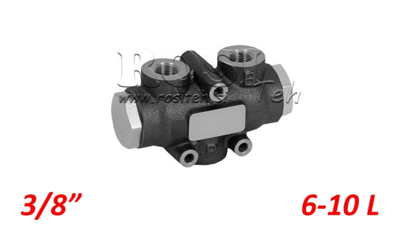 HYDRAULIK DISTRIBUTIONSVENTIL FLOW V01002 6 - 10 LIT - 3/8 - 250 BAR (MAX.300 BAR) V-EQ15