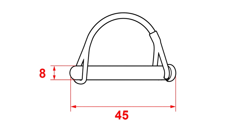 RINGSPLIT KOMPLET Φ 8/45 MM (5PCS)