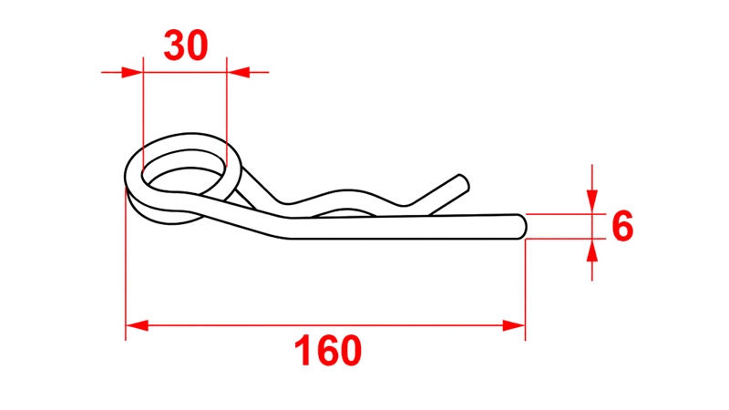 DOBBELT FJEDERSPLIT SÆT Φ 6 MM (5STK)