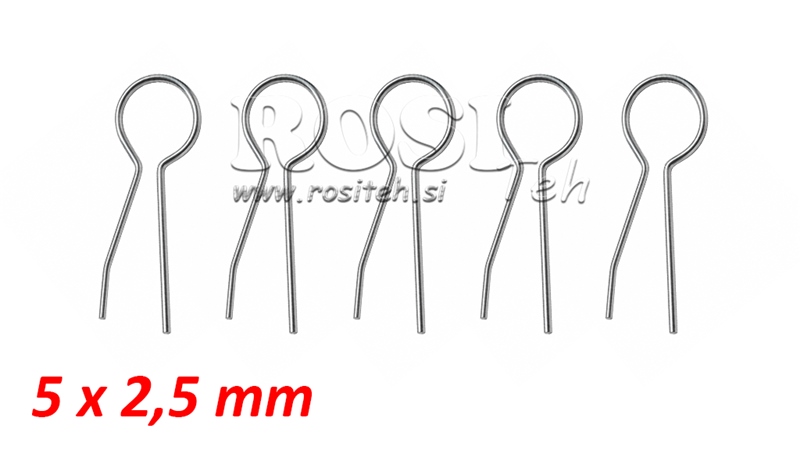 SÆT AF SIKKERHEDSCLIPS 5X2.5 (5STK)
