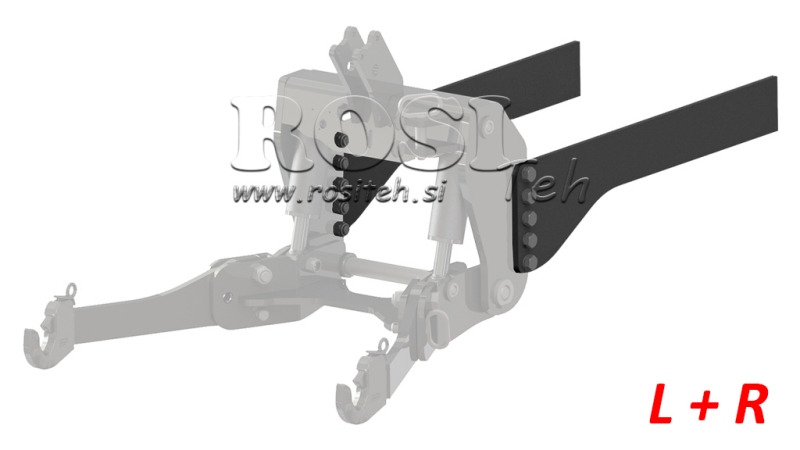 UNIVERSAL MONTERINGSKONSOL TIL TRAKTOR FRONTHYDRAULIK CAT. 2 & CAT. 3 (950 mm)