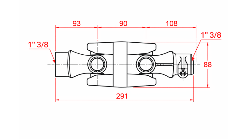 DVOJNI KARDANSKI ZGLOB KAT.4 (291 mm)