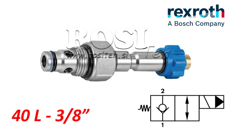 HYD. LUKKET ELEKTROMAGNETISK KONTROLLER FOR 2-VEGT VENTIL REXROTH 3/8 40-LIT