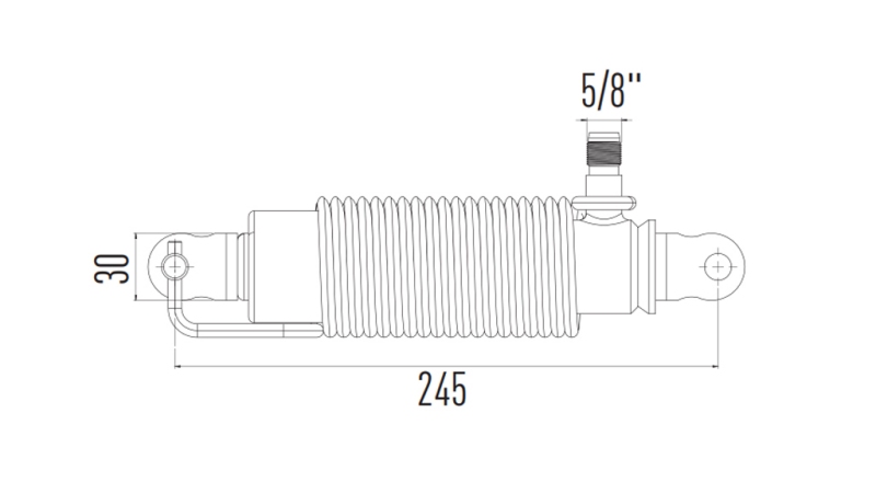 HYDRAULISK BREMSECYLINDER MED DOBBELT UDVENDIG FJEDER