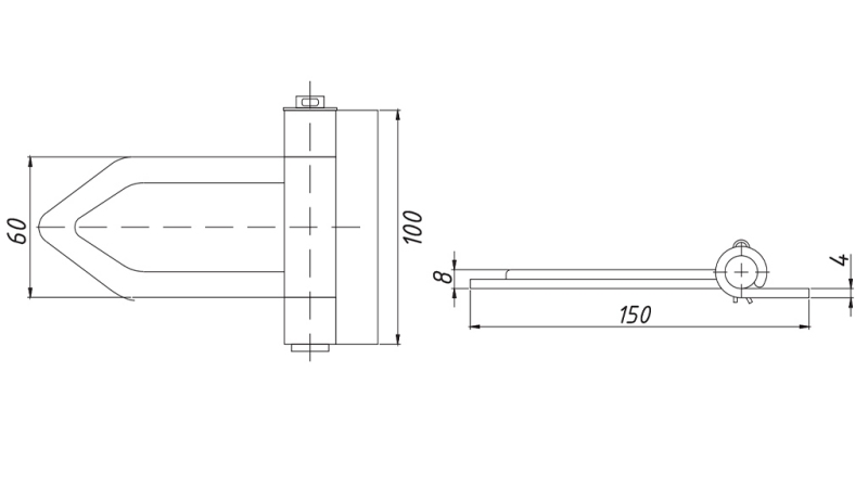 TRIANGULÆR TRAILER SIDE PANEL HENGSEL - STOR