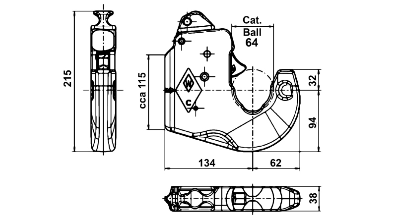 FANGKROG TIL LIFTARM KAT.3 WALTERSCHEID