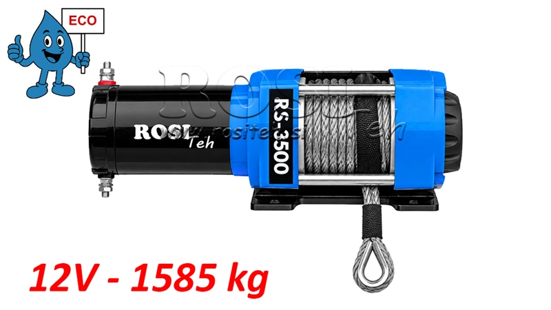 12 V ELEKTRIČNI VITEL RS-3500 - 1585 kg SINTETIČNA VRV ECO