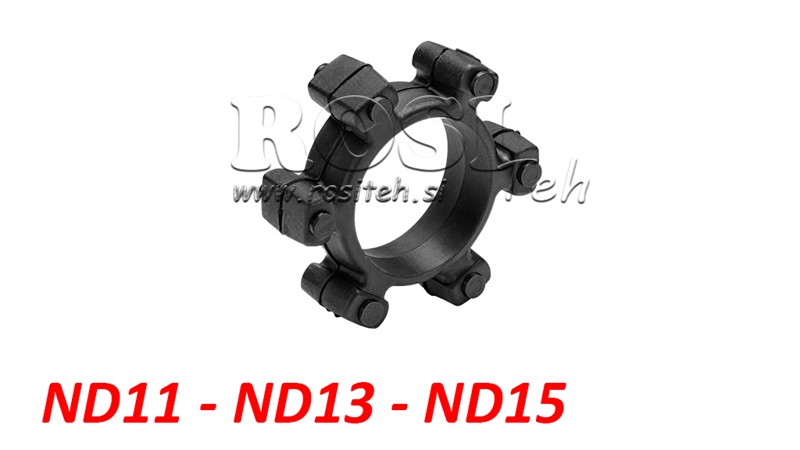 STJERNEKOBLING TIL GUMMIINDSATS ND11-ND13-ND15 (55mm)