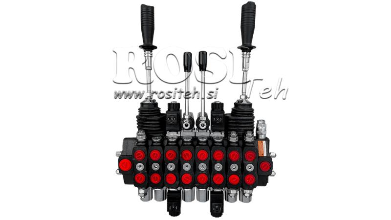 HYDRAULISK VENTIL HIAB 8xPC70 2x JOYSTICK - ELEKTRISK KONTROL 12V