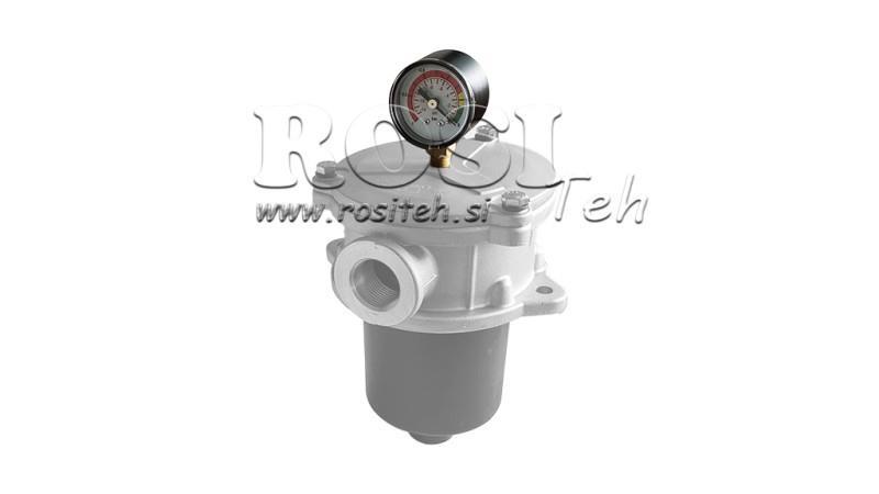 VACUUM METER FOR HYDRAULISK FILTER -1 - 0 BAR - 1/8