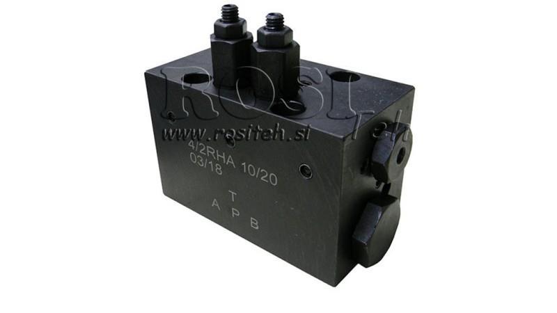 HYDRAULISK VENTIL ROTERENDE MEKANISK FOR HLEVSKE BØRSTE CETOP5 4/2 RHA