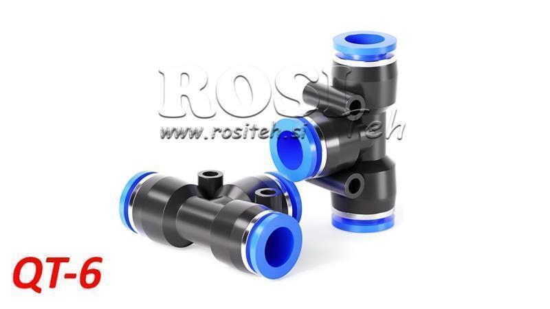 PNEUMATISK PLUG T FORBINDELSE TPA UDEN GANG QT-6