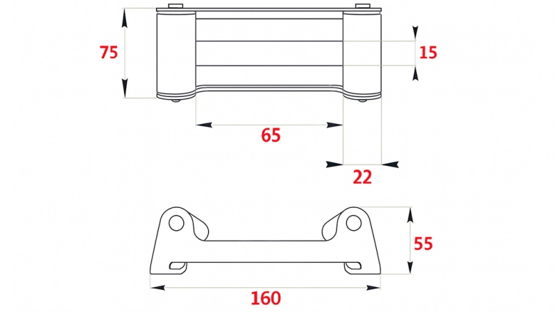 RULLENDE GUIDE TIL STÅL KABEL DWH 2500-4500