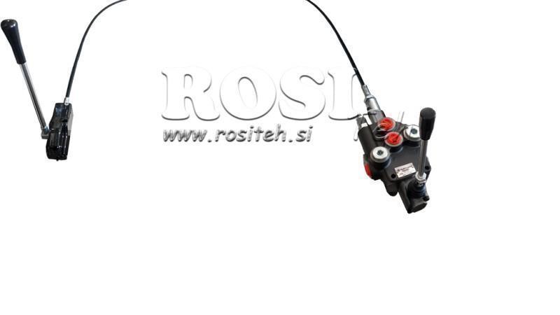 JOYSTICK DOBBELT HÅNDTAG 2,5 m HYDRAULISK VENTIL 1xP40 liter.