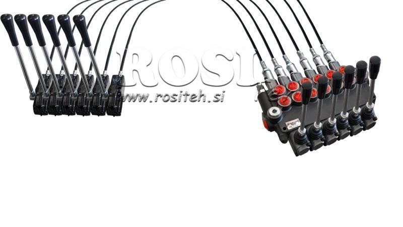 JOYSTICK DOBBELT HÅNDTAG 2 m HYDRAULISK VENTIL 6xP40 liter