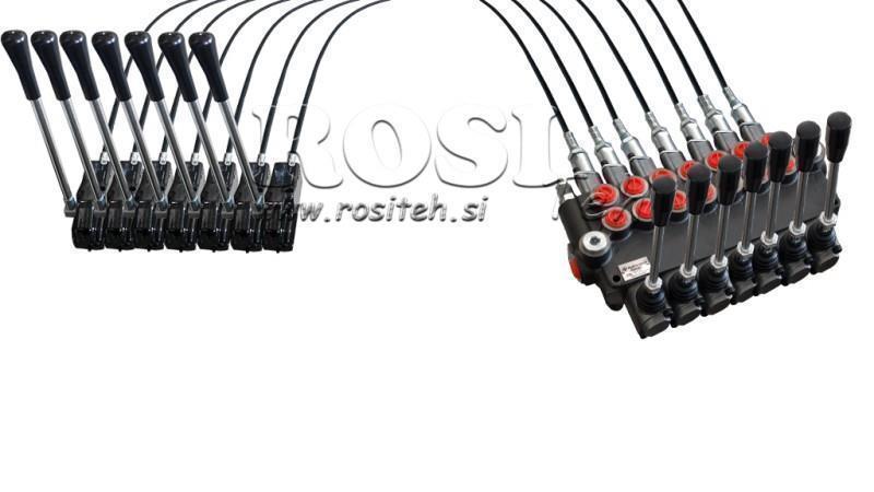 JOYSTICK DOBBELT HÅNDTAG 1 m HYDRAULISK VENTIL 7xP40 liter