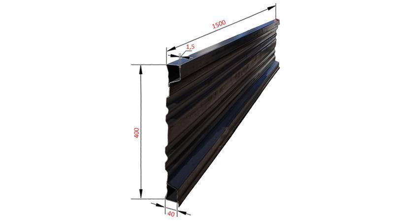 SIDE PANEL TIL DUMP TRAILER 1.5 MET. - HØJDE 400 mm