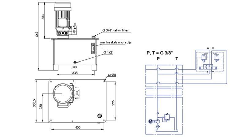 HYDRAULISK AGGREGAT -RHA- 25lit TIL HØSTBROOM