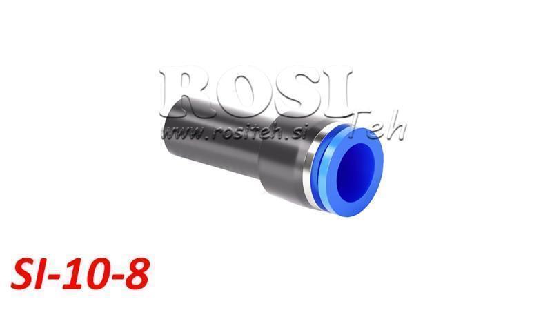 PNEUMATISK PLUG REDUCER KOBLING TPA UDEN GEWINDE SI-10-8